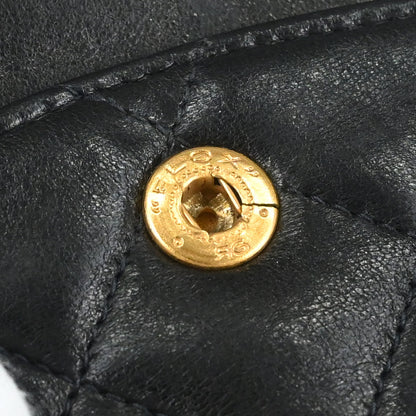Chanel Black Lambskin Medium Classic Double Flap Shoulder Bag