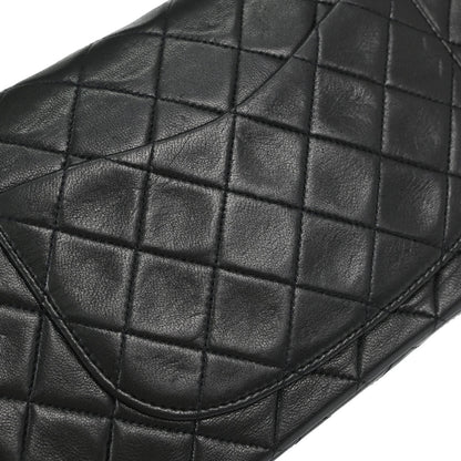 Chanel 1989-1991 Black Lambskin Small Double Flap Shoulder Bag