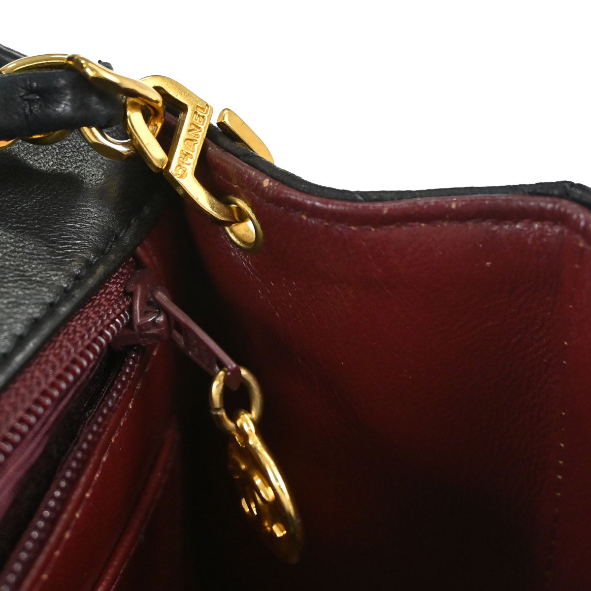 Chanel 1991-1994 Black Lambskin Mini Classic Square Flap Shoulder Bag 17