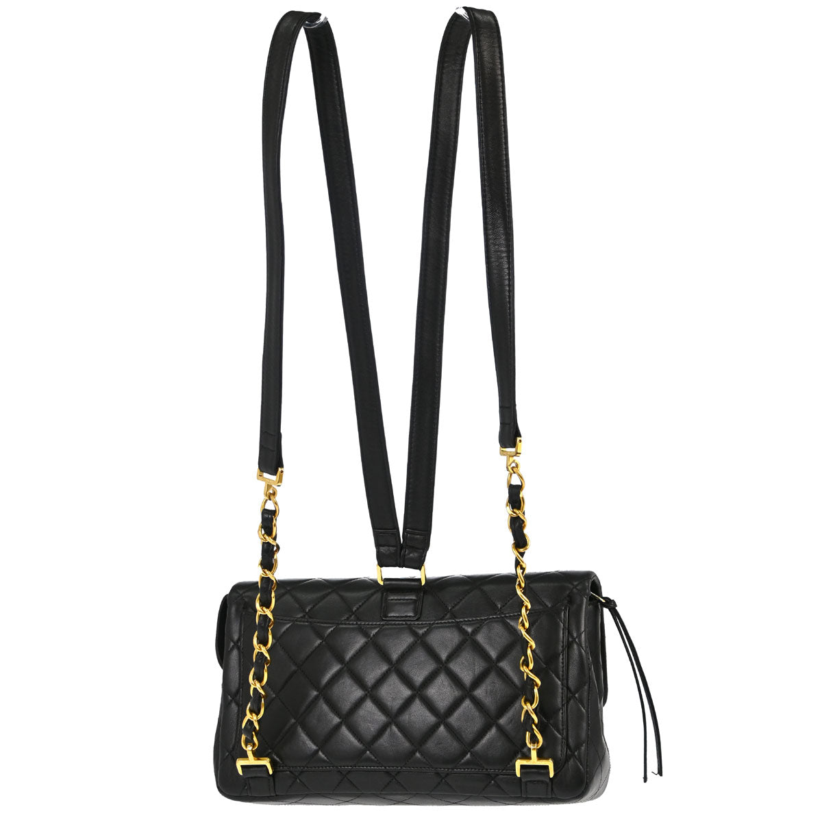 Chanel 1996-1997 Black Lambskin Flap Backpack