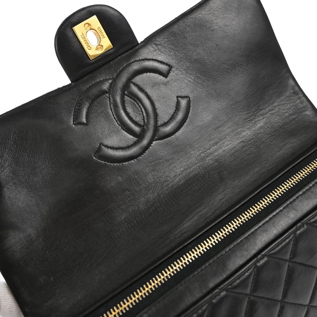 Chanel 1996-1997 Black Lambskin Flap Backpack