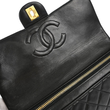 Chanel 1996-1997 Black Lambskin Flap Backpack