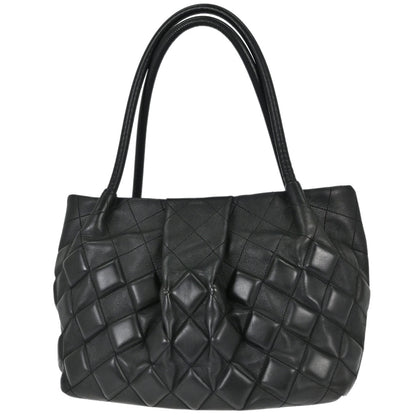 Chanel 2008-2009 Black Calfskin Sloane 3D Quilted Tote Handbag