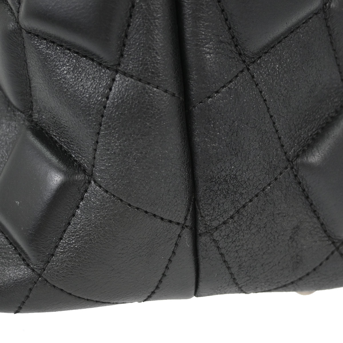 Chanel 2008-2009 Black Calfskin Sloane 3D Quilted Tote Handbag