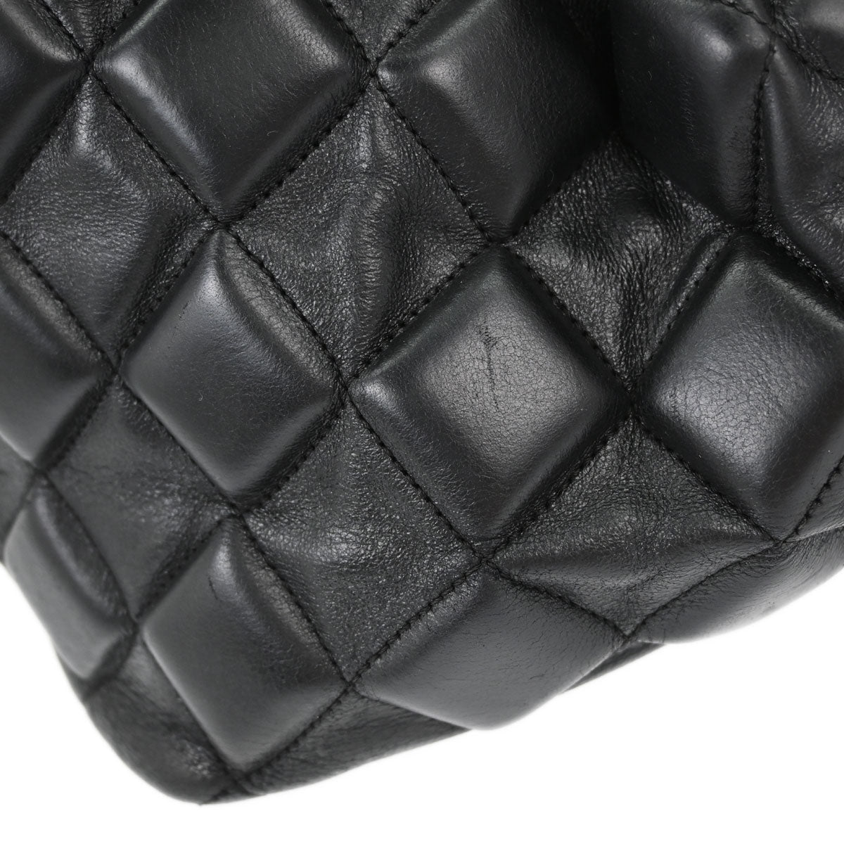 Chanel 2008-2009 Black Calfskin Sloane 3D Quilted Tote Handbag