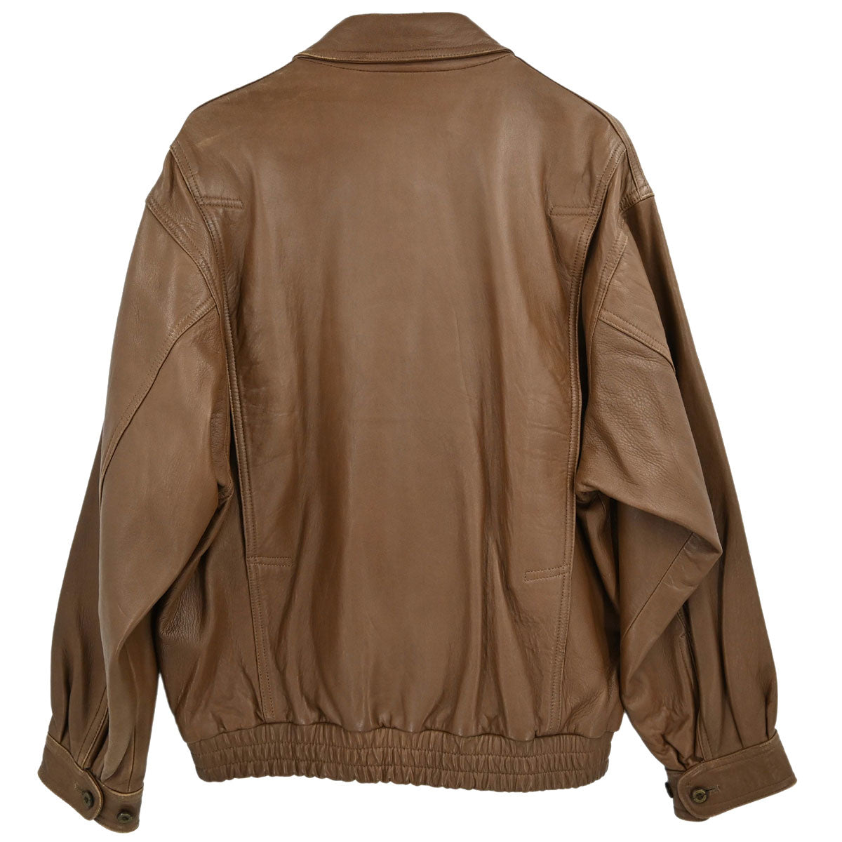 Burberrys Zip Up Sheepskin Jacket Brown #M