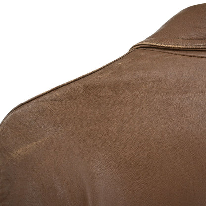 Burberrys Zip Up Sheepskin Jacket Brown #M