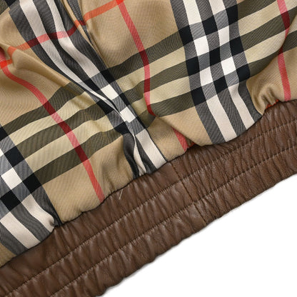 Burberrys Zip Up Sheepskin Jacket Brown #M