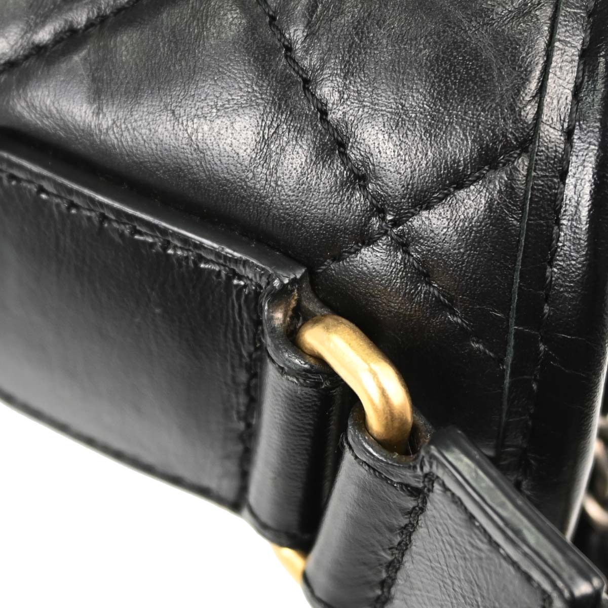 Chanel Black Calfskin Lambskin Medium Gabrielle Shoulder Bag