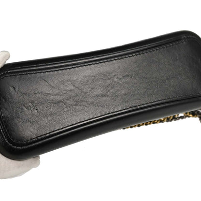 Chanel Black Calfskin Lambskin Medium Gabrielle Shoulder Bag