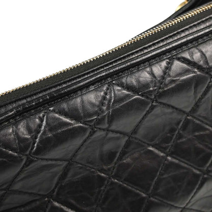 Chanel Black Calfskin Lambskin Medium Gabrielle Shoulder Bag