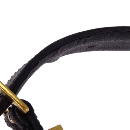 Chanel Chain Belt Leather Gold Black #75/30 96P Small Good
