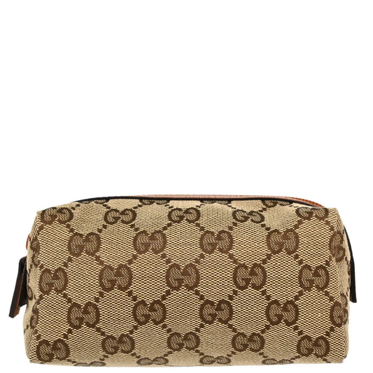 Gucci Beige Canvas GG Cosmetic Pouch