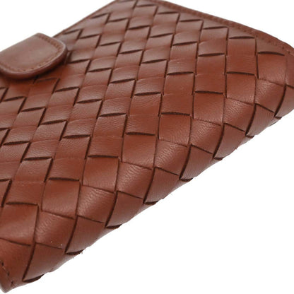 Bottega Veneta Brown Lambskin Intrecciato Bifold Wallet