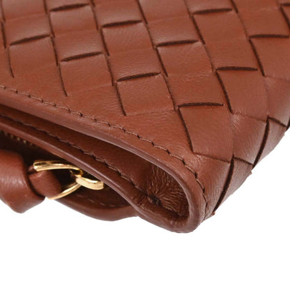 Bottega Veneta Brown Lambskin Intrecciato Bifold Wallet