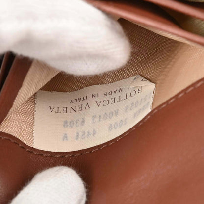 Bottega Veneta Brown Lambskin Intrecciato Bifold Wallet