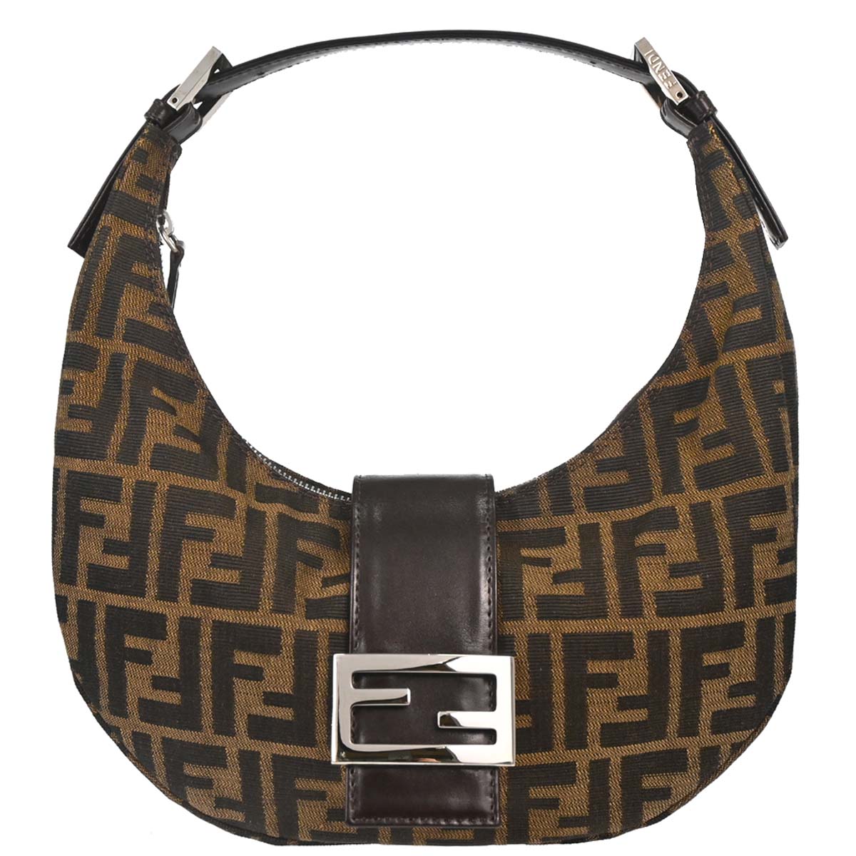 Fendi Brown Canvas Zucca Handbag