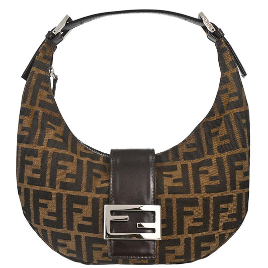 Fendi Brown Canvas Zucca Handbag