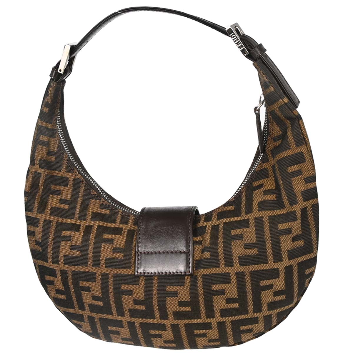 Fendi Brown Canvas Zucca Handbag