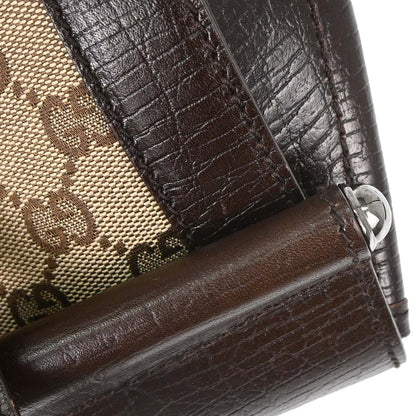 Gucci Brown GG Canvas Bamboo Handbag