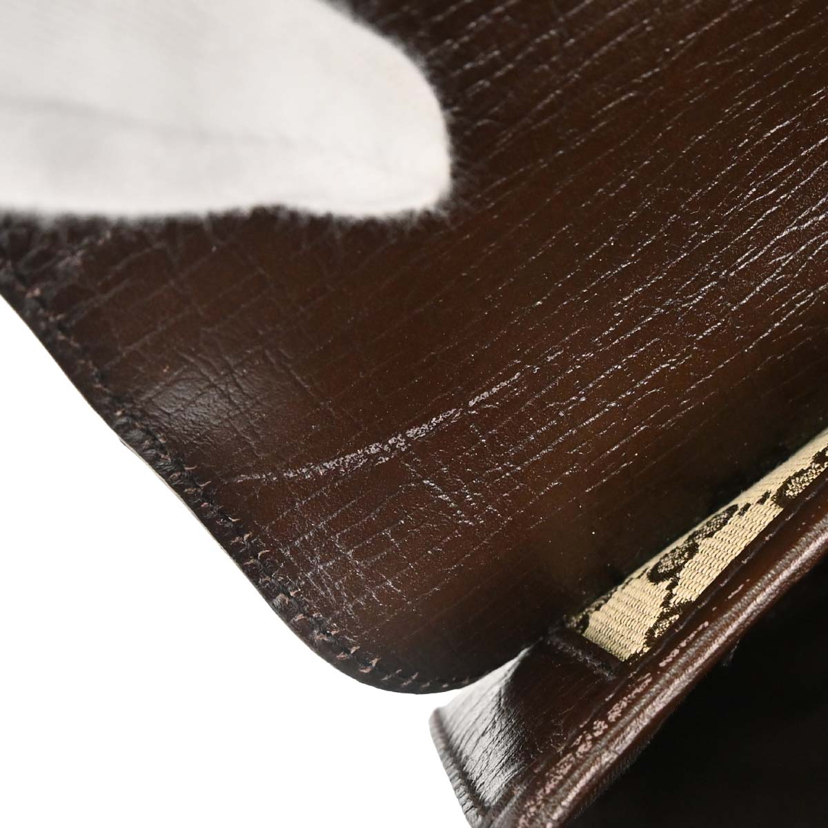Gucci Brown GG Canvas Bamboo Handbag