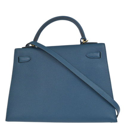 Hermes Colvert Epsom Kelly 32 Sellier 2way Shoulder Handbag