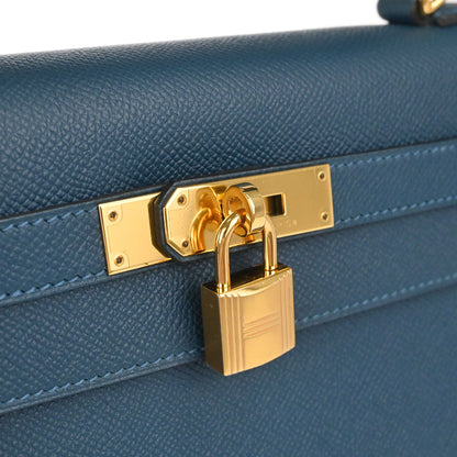 Hermes Colvert Epsom Kelly 32 Sellier 2way Shoulder Handbag