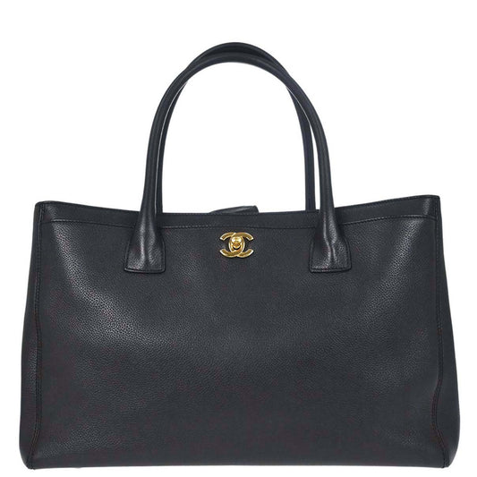 Chanel Black Calfskin Executive Cerf Tote Bag