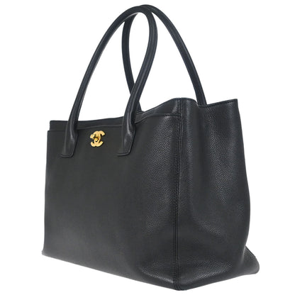 Chanel Black Calfskin Executive Cerf Tote Bag