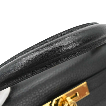 Hermes Black Ardennes Kelly 28 Sellier 2way Shoulder Handbag