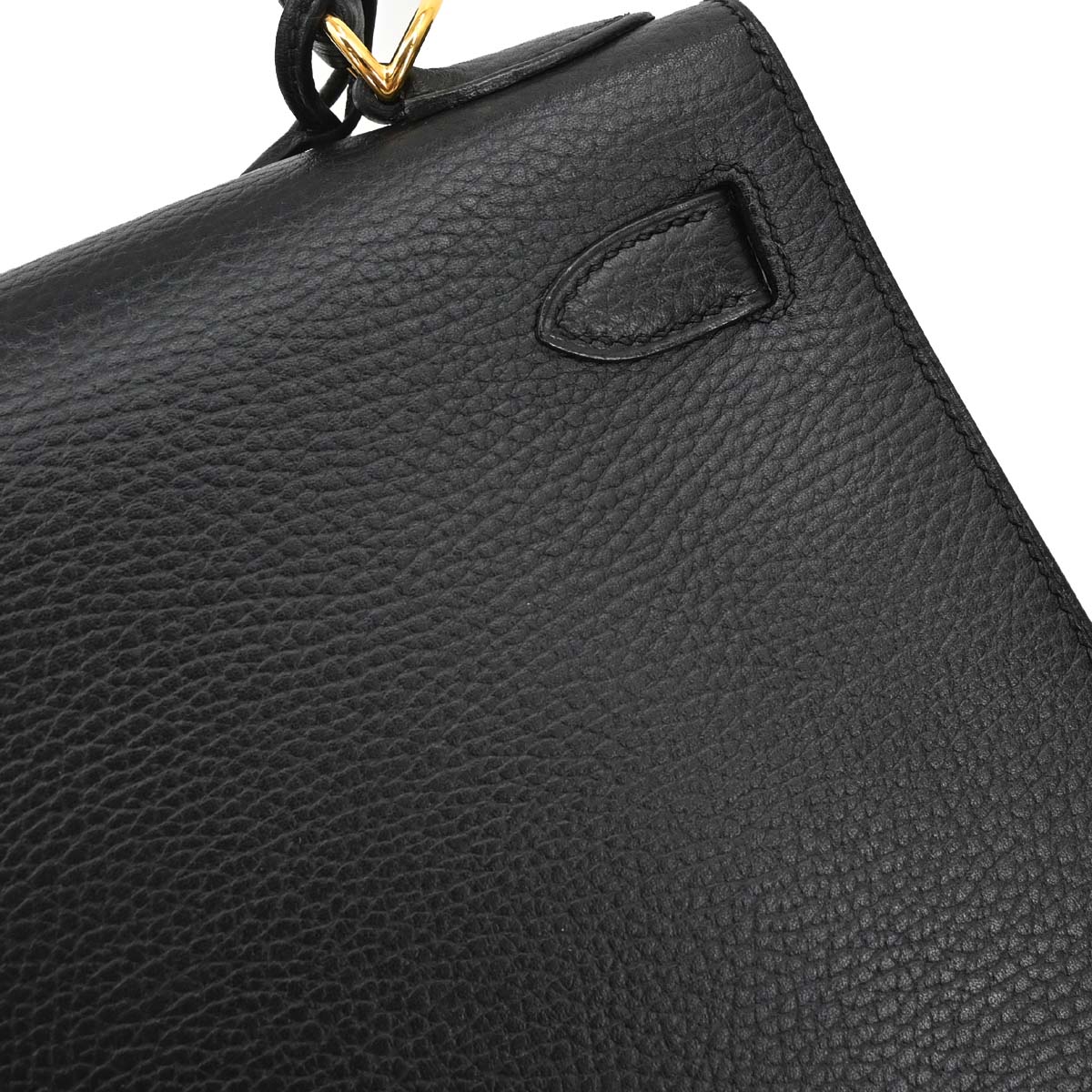 Hermes Black Ardennes Kelly 28 Sellier 2way Shoulder Handbag