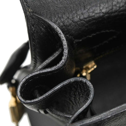 Hermes Black Ardennes Kelly 28 Sellier 2way Shoulder Handbag