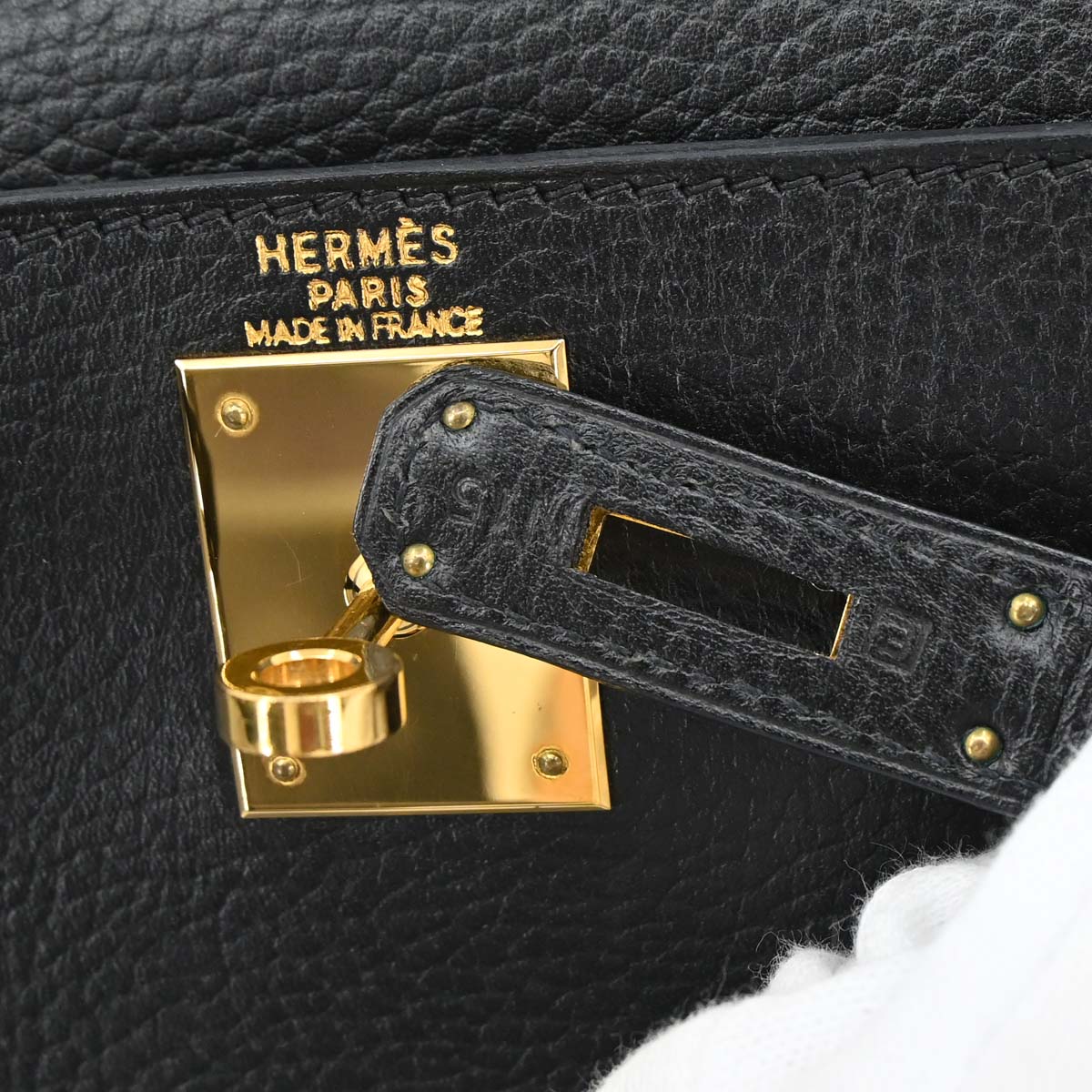 Hermes Black Ardennes Kelly 28 Sellier 2way Shoulder Handbag