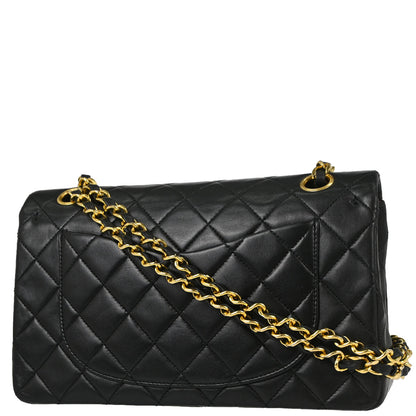 Chanel Black Lambskin Small Classic Double Flap Shoulder Bag