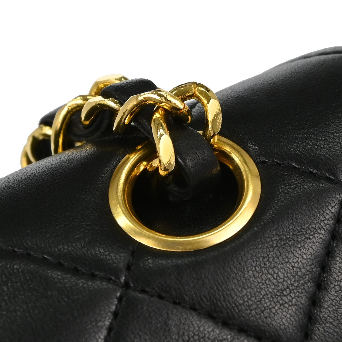 Chanel Black Lambskin Small Classic Double Flap Shoulder Bag