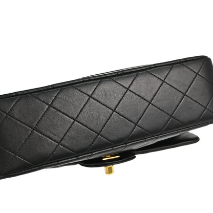 Chanel Black Lambskin Small Classic Double Flap Shoulder Bag