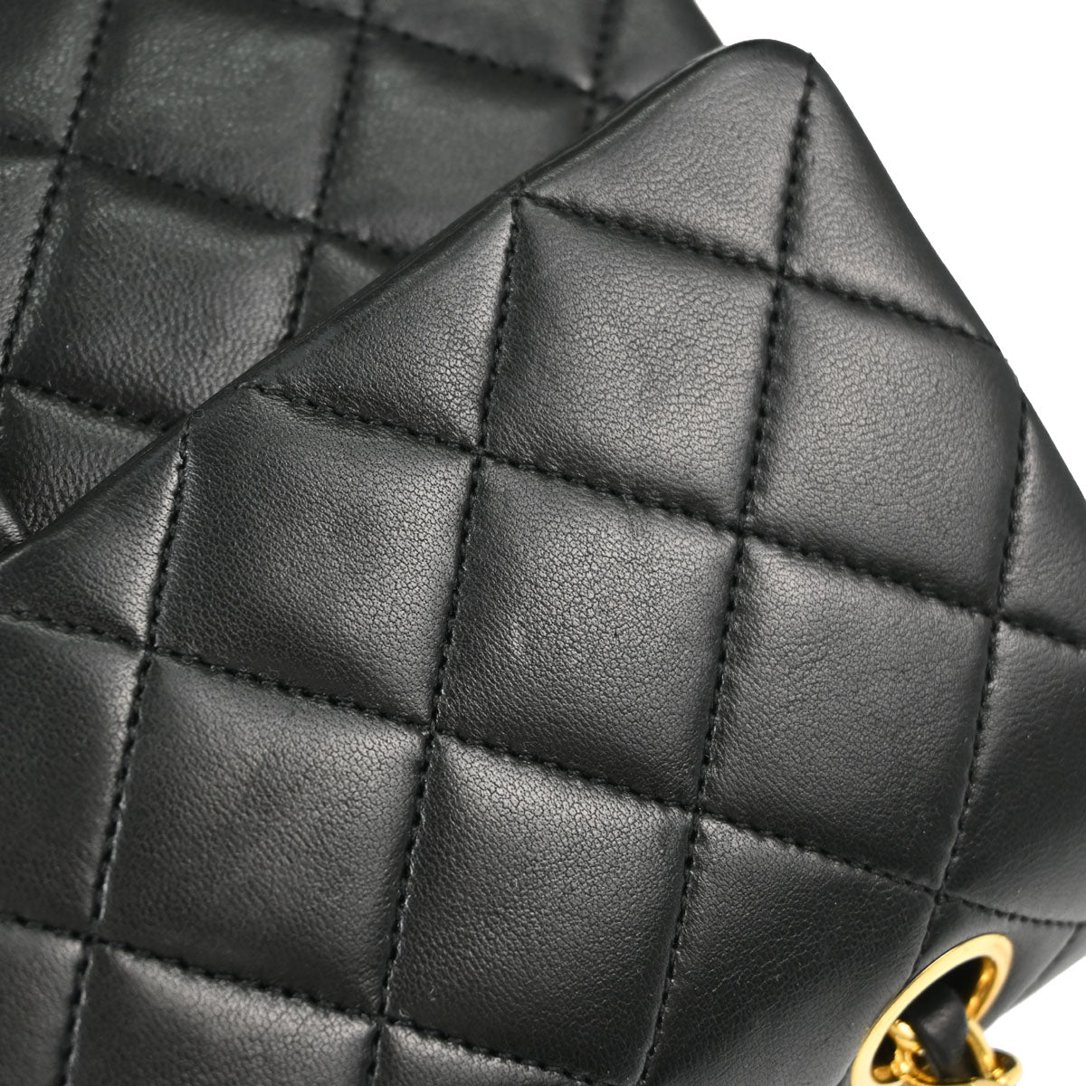 Chanel Black Lambskin Small Classic Double Flap Shoulder Bag