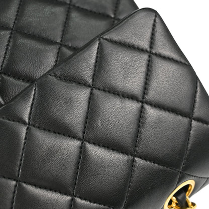 Chanel Black Lambskin Small Classic Double Flap Shoulder Bag