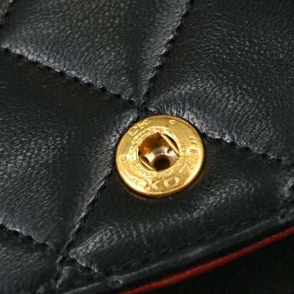 Chanel Black Lambskin Small Classic Double Flap Shoulder Bag