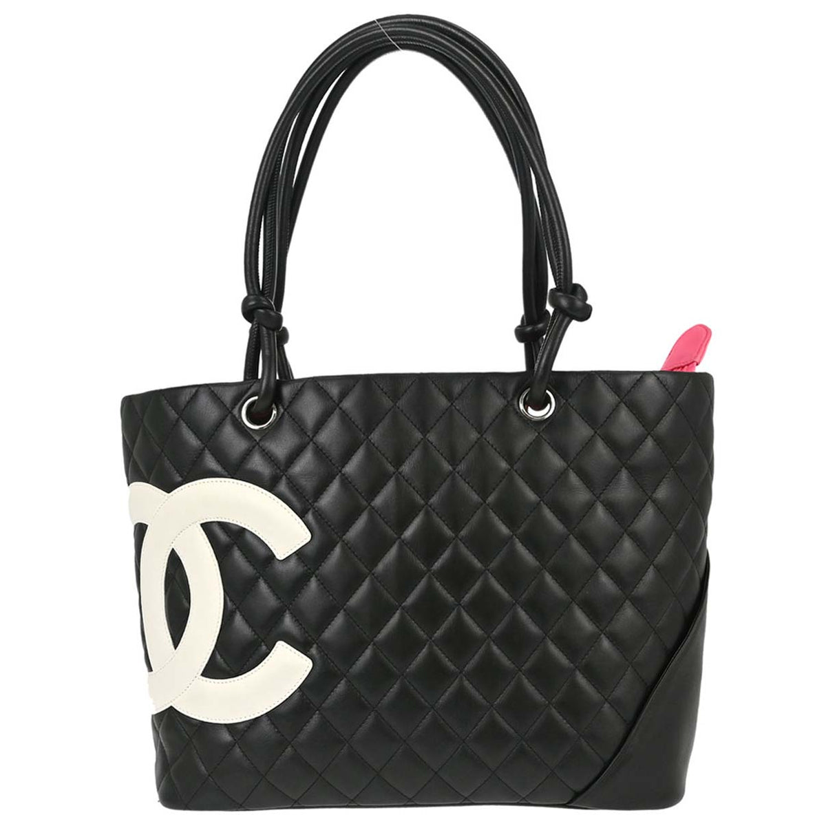 Chanel 2005-2006 Black Calfskin Cambon Ligne Tote Handbag