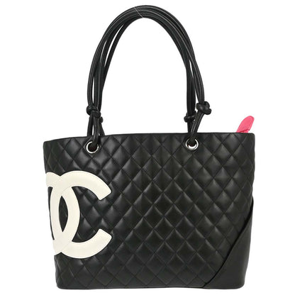 Chanel 2005-2006 Black Calfskin Cambon Ligne Tote Handbag