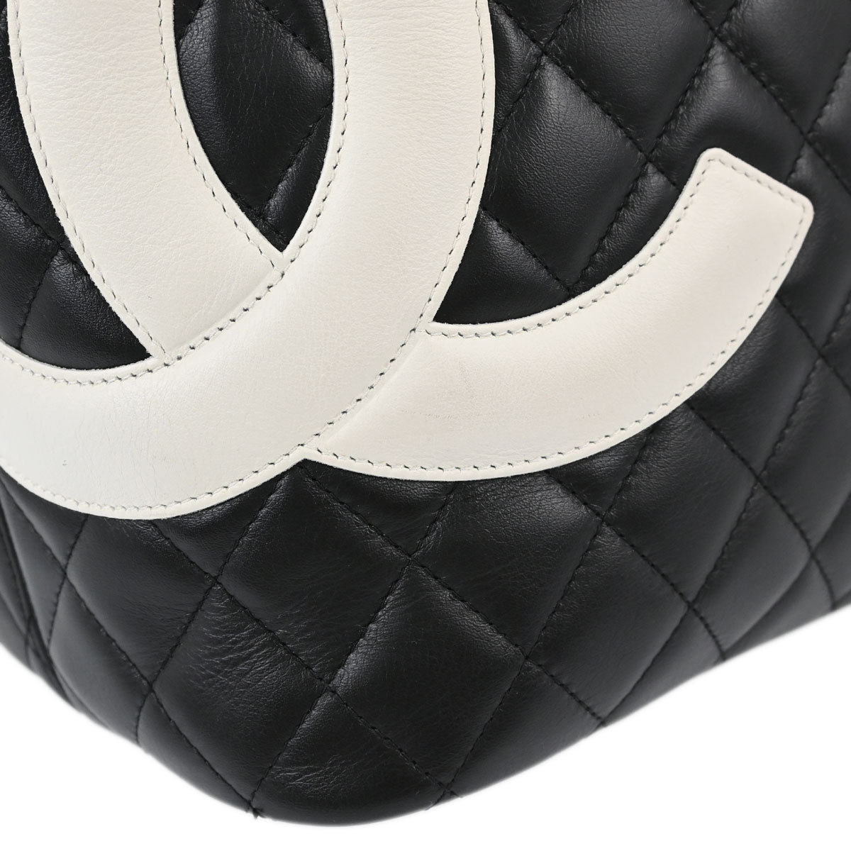 Chanel 2005-2006 Black Calfskin Cambon Ligne Tote Handbag