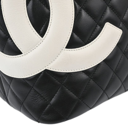 Chanel 2005-2006 Black Calfskin Cambon Ligne Tote Handbag