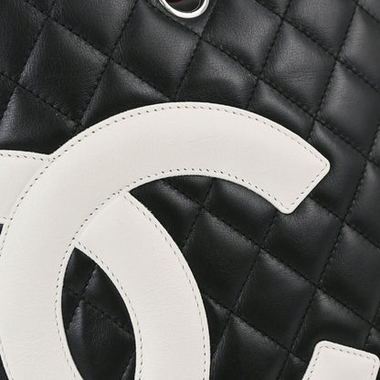 Chanel 2005-2006 Black Calfskin Cambon Ligne Tote Handbag