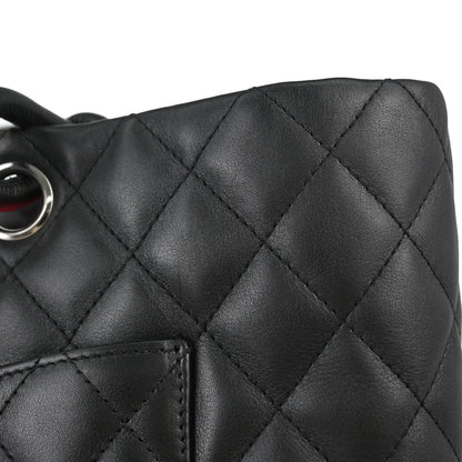 Chanel 2005-2006 Black Calfskin Cambon Ligne Tote Handbag