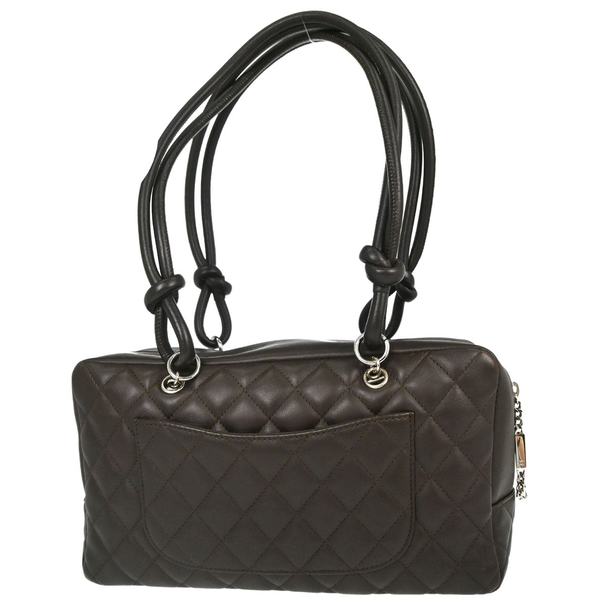 Chanel 2005-2006 Brown Calfskin Cambon Ligne Bowling Bag 27