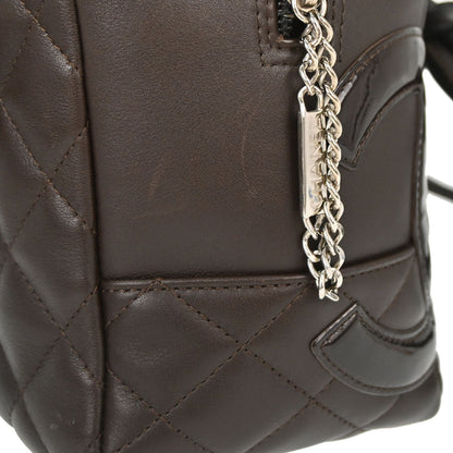 Chanel 2005-2006 Brown Calfskin Cambon Ligne Bowling Bag 27