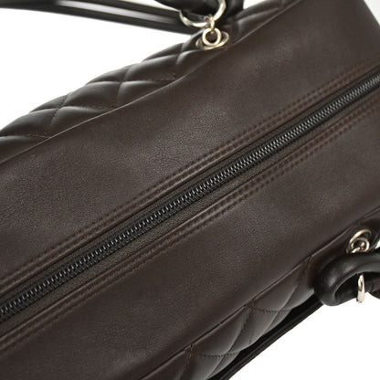 Chanel 2005-2006 Brown Calfskin Cambon Ligne Bowling Bag 27