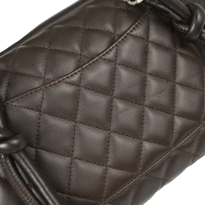 Chanel 2005-2006 Brown Calfskin Cambon Ligne Bowling Bag 27