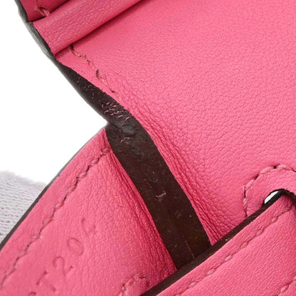 Hermes Rose Azalee Swift Birkin 25 Handbag